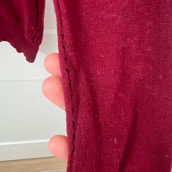 Zadig & Voltaire Red V-Neck Cashmere Sweater S - Picture 3 of 5
